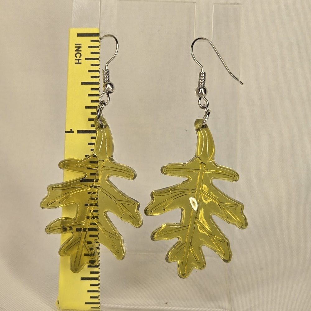 Elegant Yellow Leaf Earrings